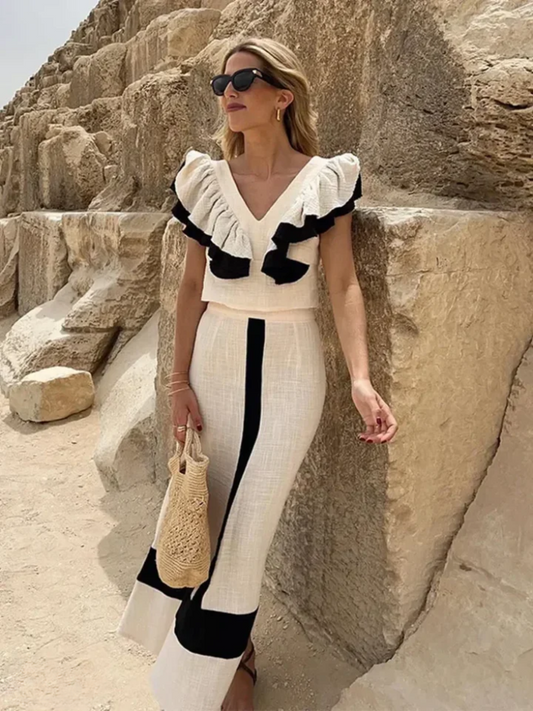 Melissa - Elegant patchwork dress