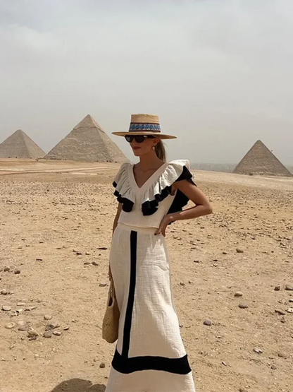 Melissa - Elegant patchwork dress