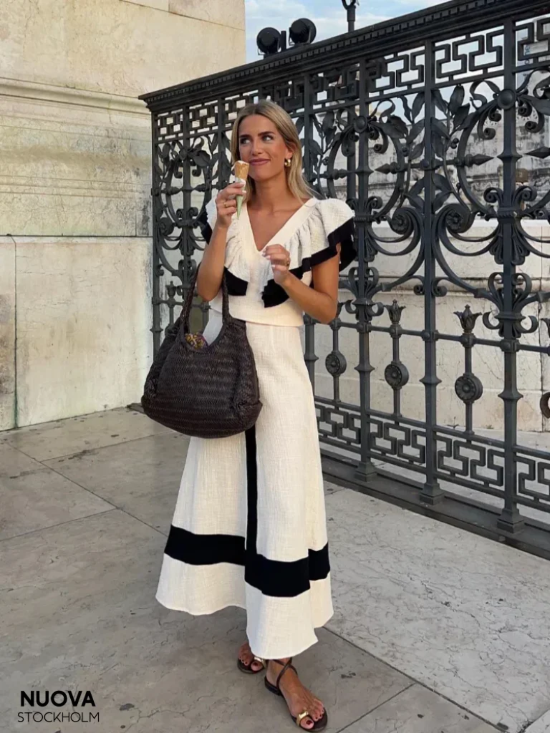 Melissa - Elegant patchwork dress