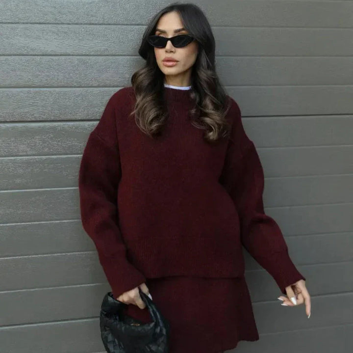 Mia - Luxury Knit Top & Skirt Set