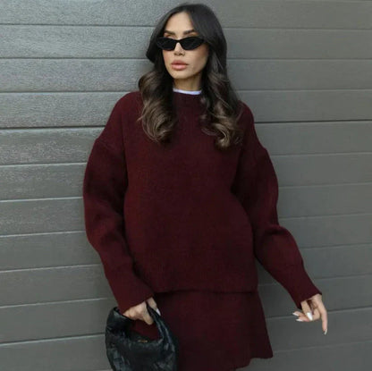 Mia - Luxury Knit Top & Skirt Set